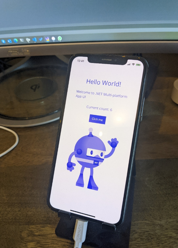 App deployed on physical iPhone